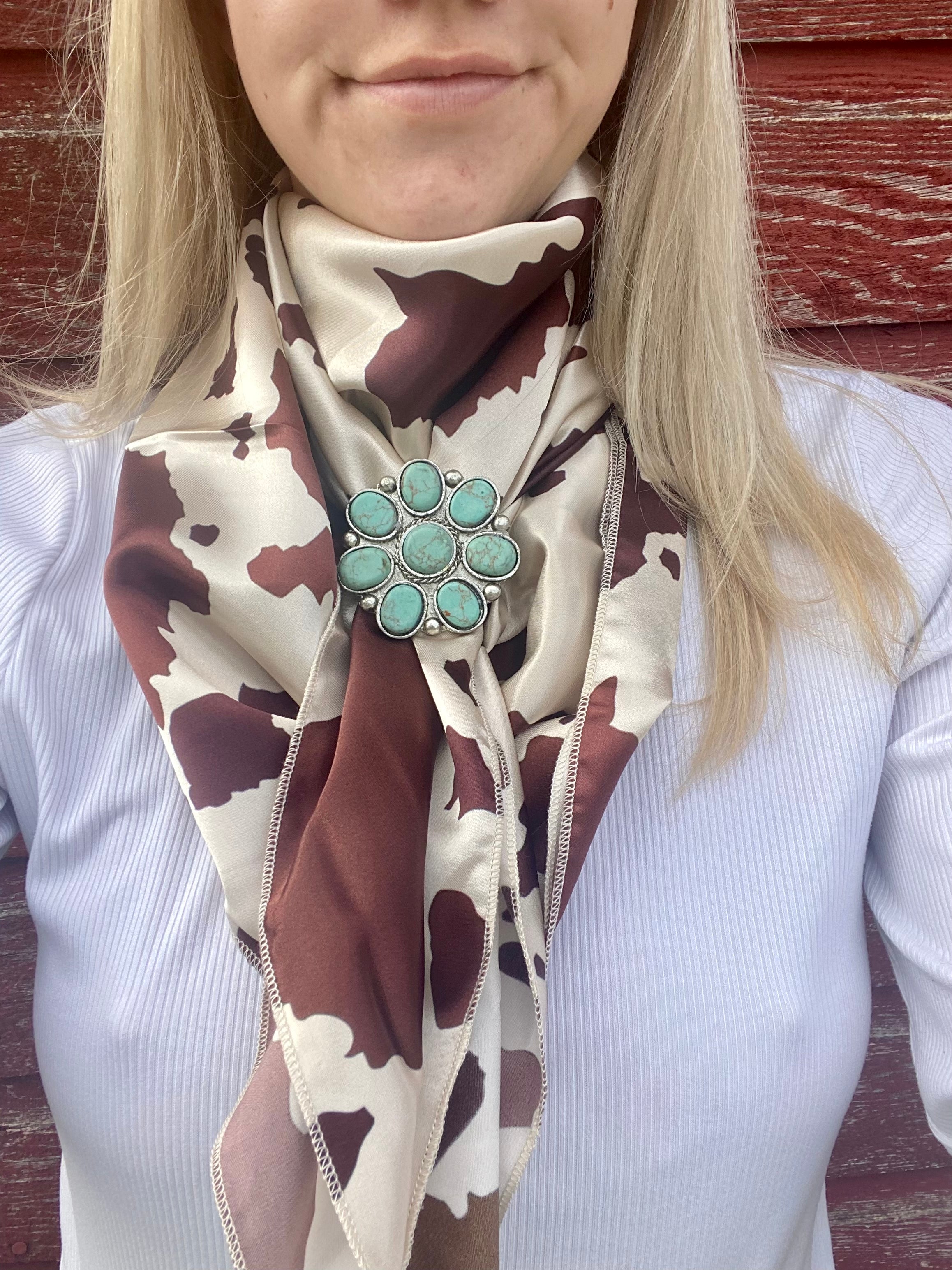 New! Diamond Turquoise Scarf Slide