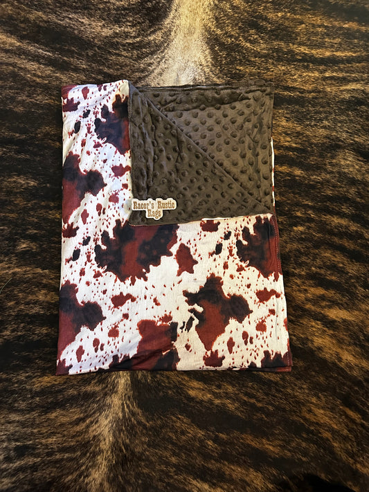 Cowprint Minky Blanket