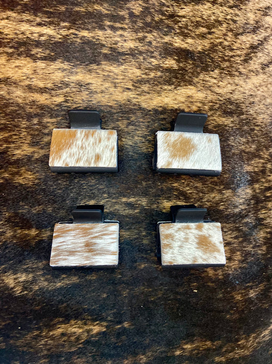 Cowhide Claw Clips 2 Inch