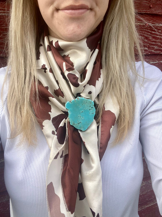 Turquoise Slab Scarf Slide