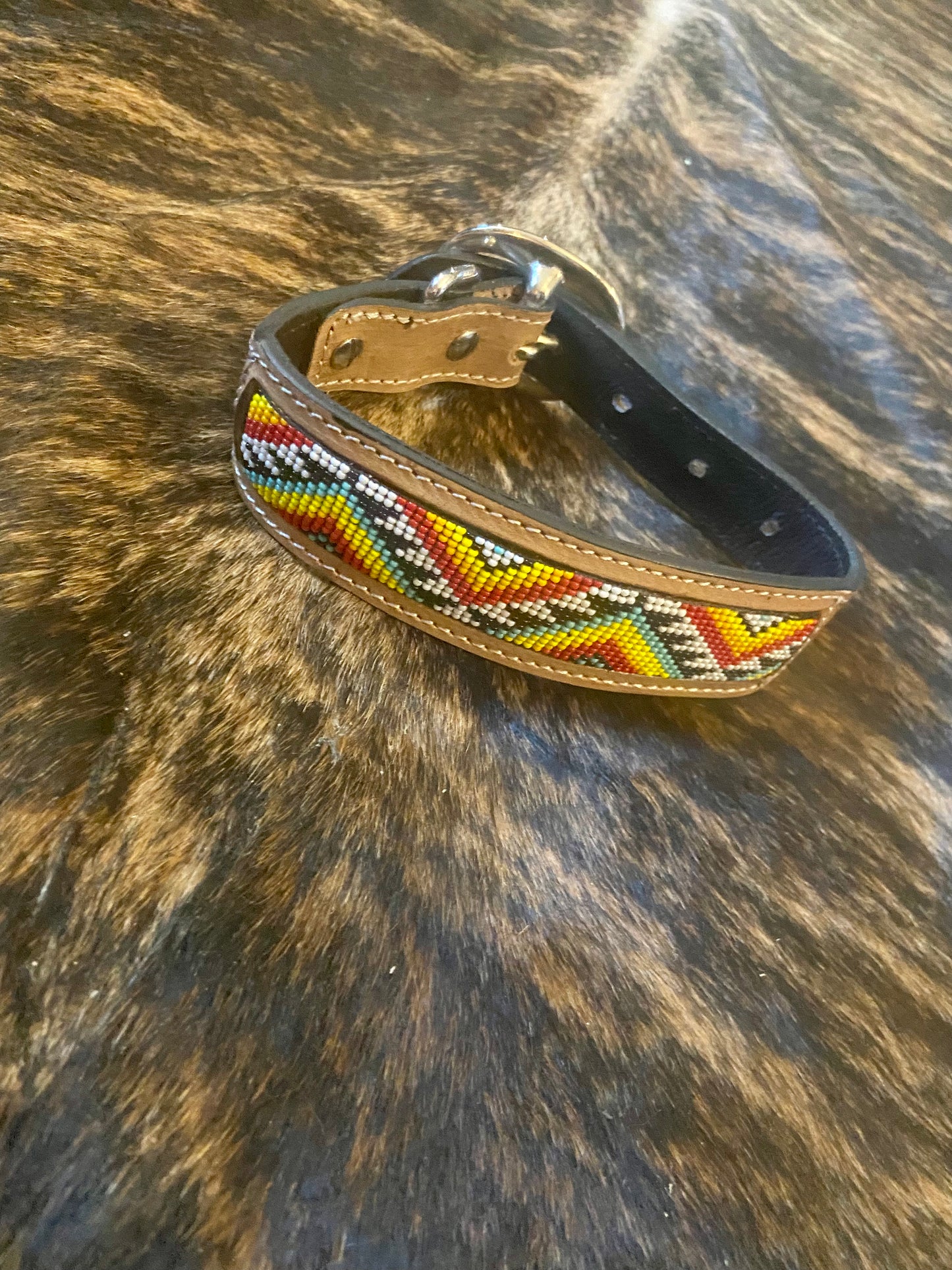 Aztec Beaded Dog Collar