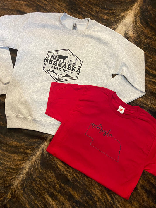 Grey NE Crewneck