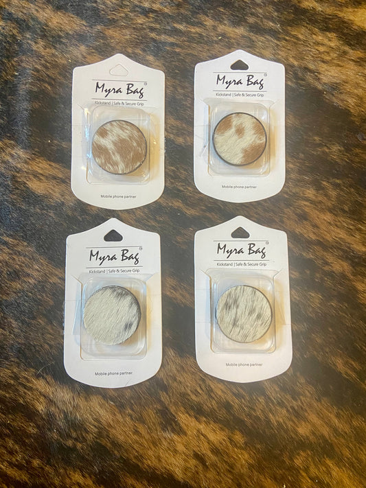 Cowhide Phone Popsockets