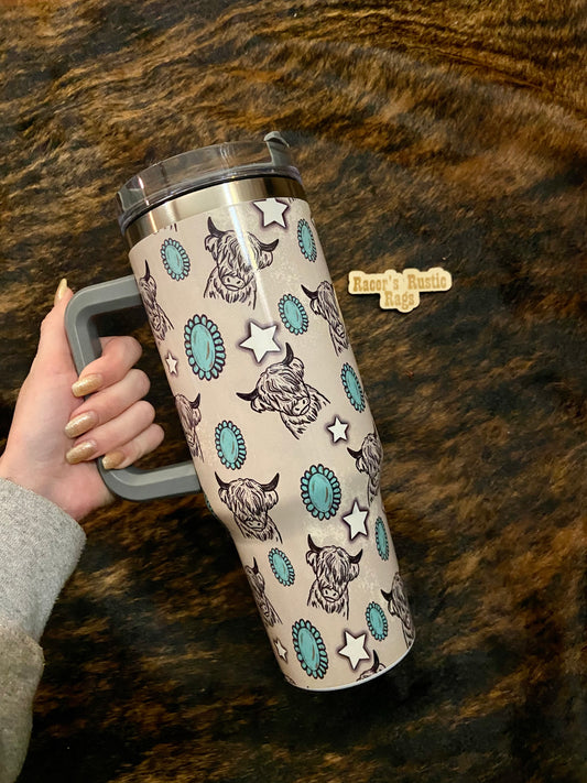 Turquoise Highlander 40 oz Tumbler