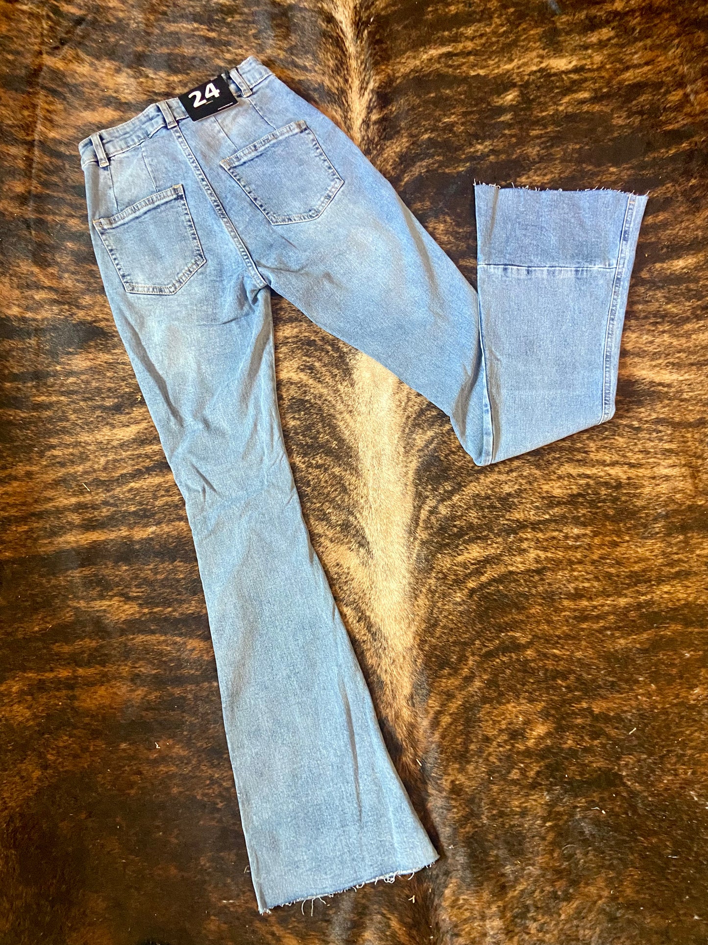 Raven Front Pocket Flared Jeans