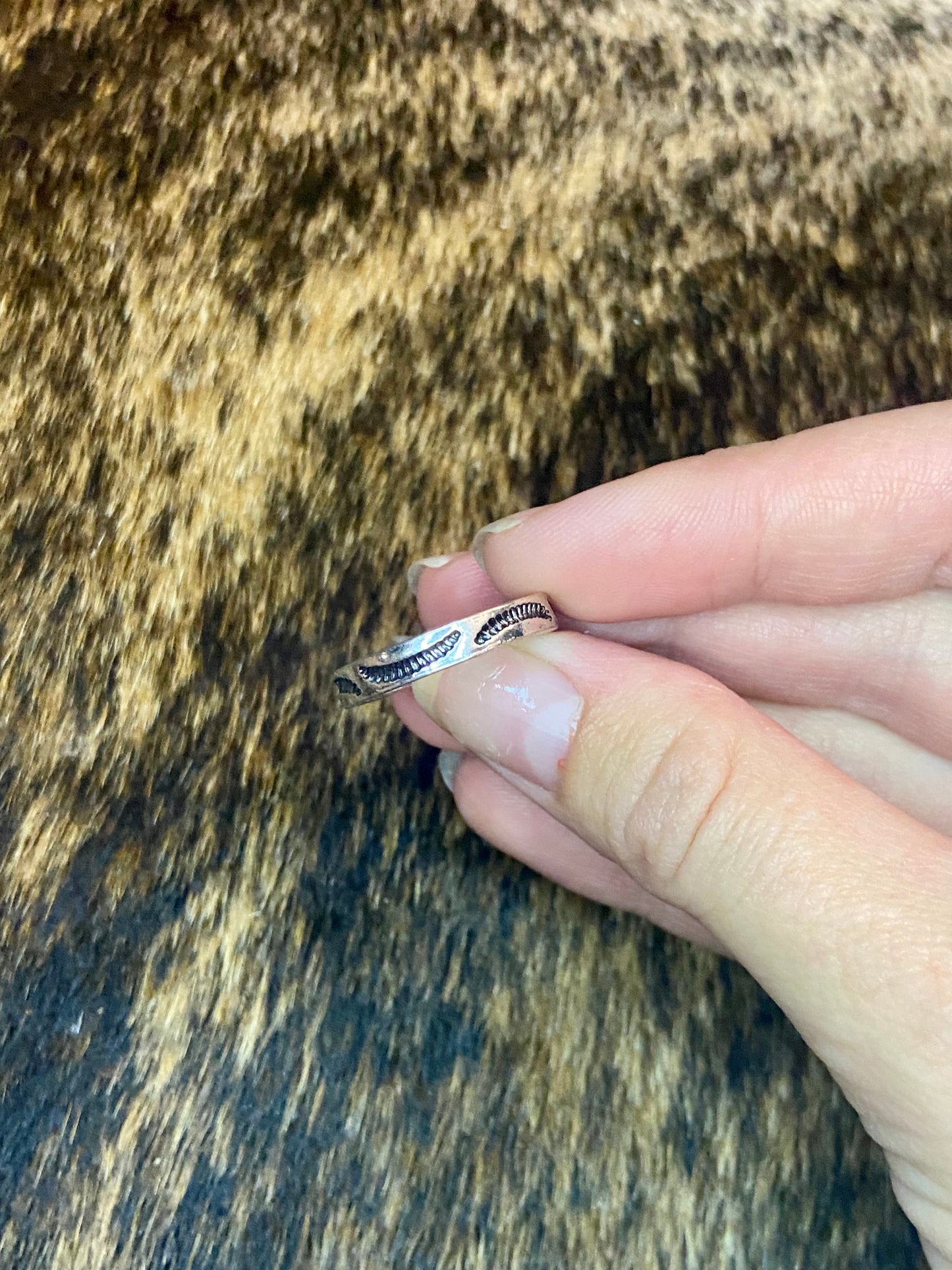 Stamped Silver Ring