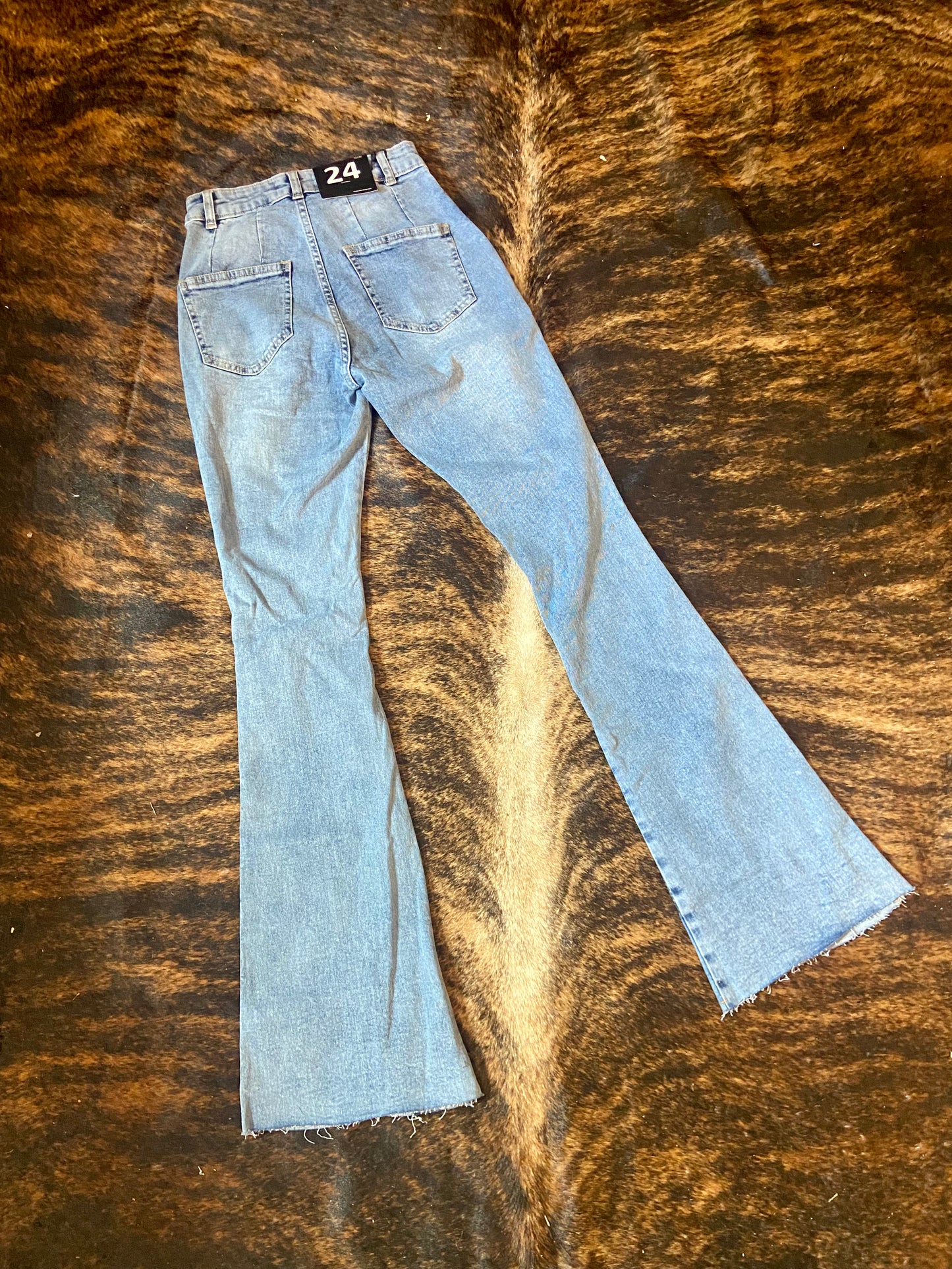 Raven Front Pocket Flared Jeans