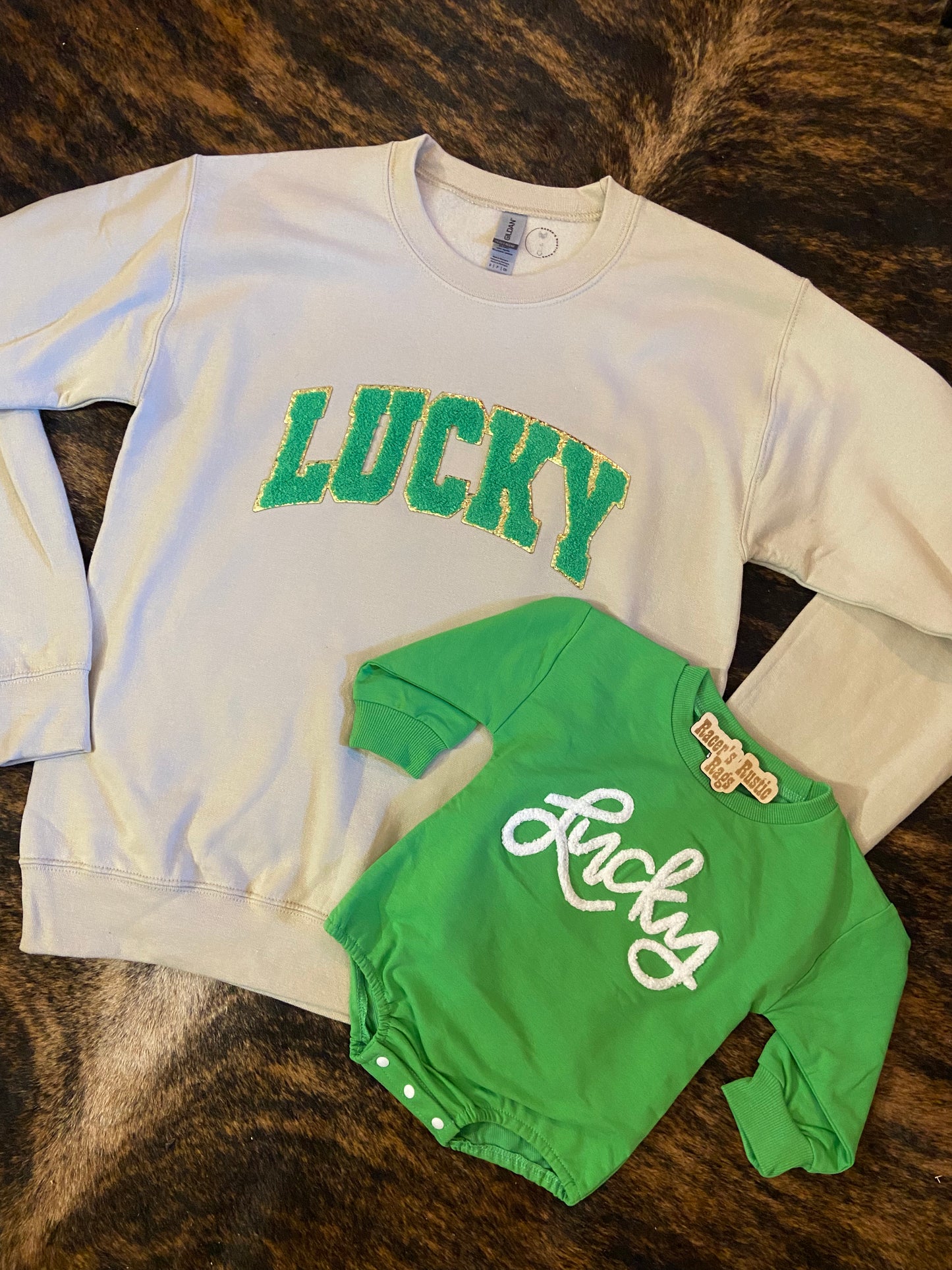 Lucky Chenille Patch Crewneck