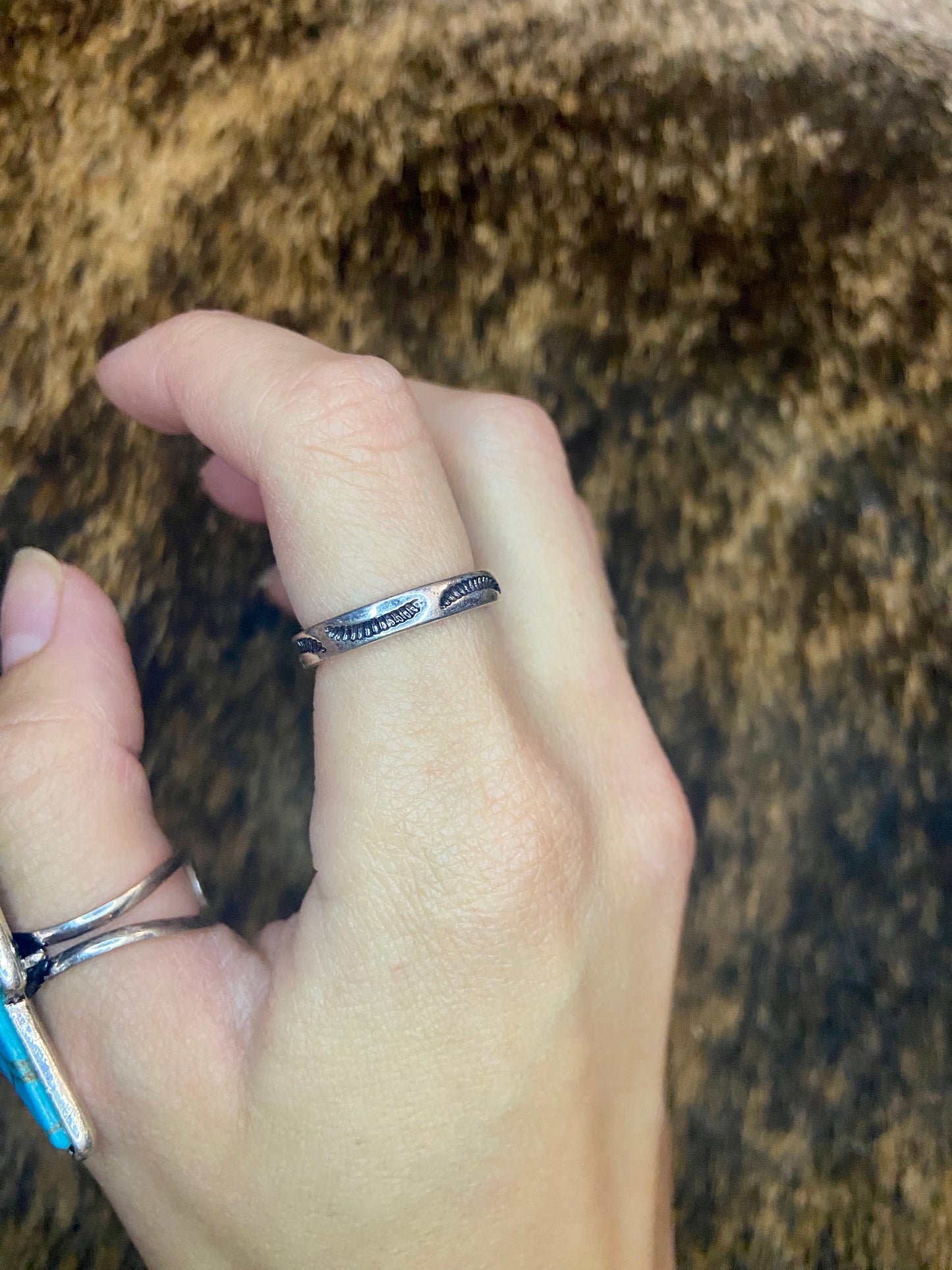 Stamped Silver Ring