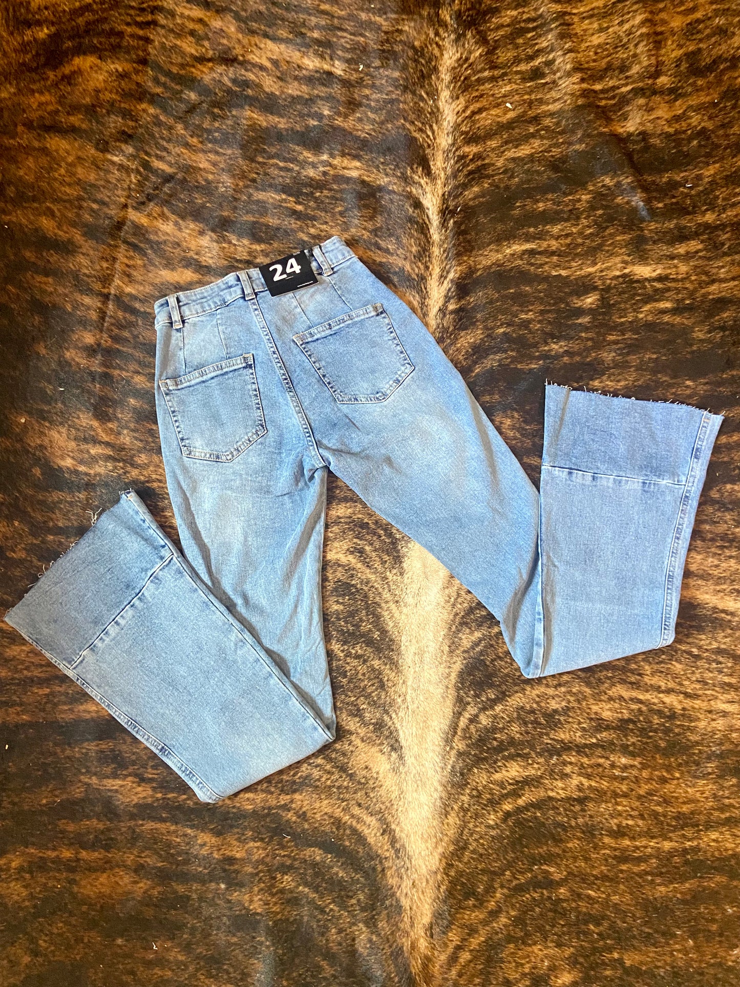 Raven Front Pocket Flared Jeans